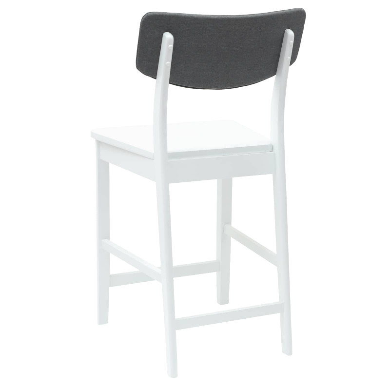 Krzesła jadalne 2 pcs Biały 48 x 49 x 95 cm Drewno Gumowe
