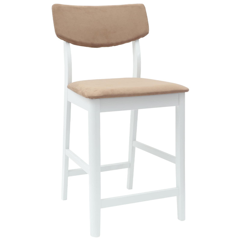 Krzesła jadalne 2 pcs Biały 48 x 49 x 95 cm Drewno Gumowe