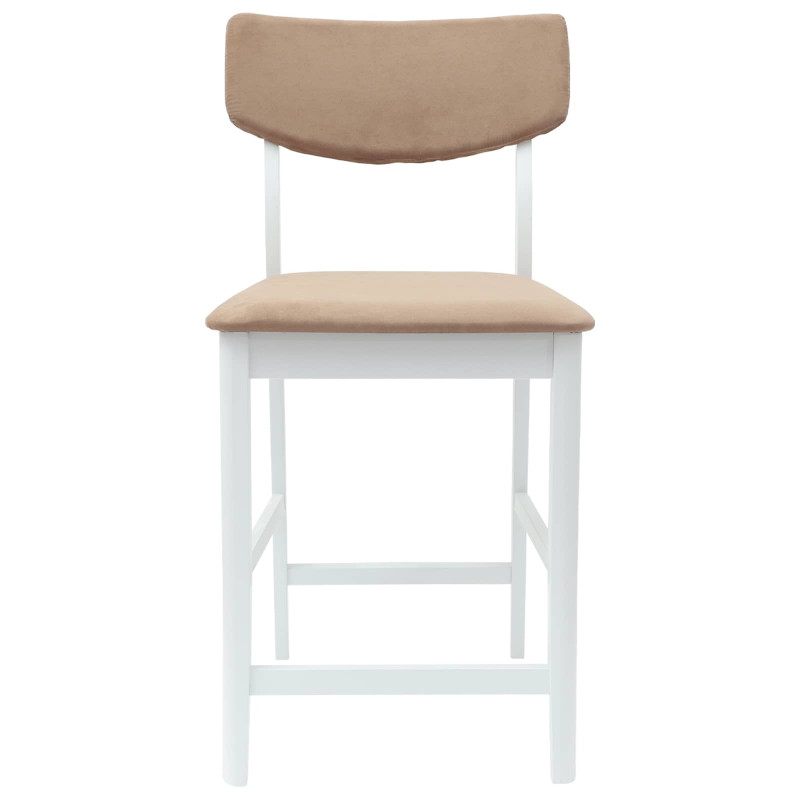Krzesła jadalne 2 pcs Biały 48 x 49 x 95 cm Drewno Gumowe
