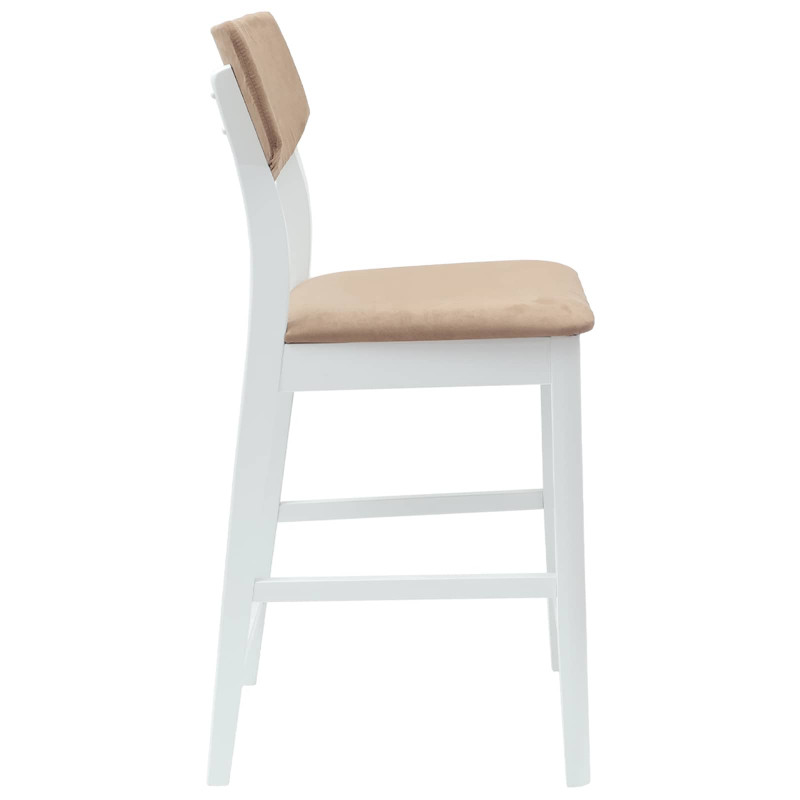 Krzesła jadalne 2 pcs Biały 48 x 49 x 95 cm Drewno Gumowe