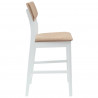 Krzesła jadalne 2 pcs Biały 48 x 49 x 95 cm Drewno Gumowe