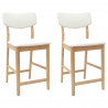 Krzesła jadalne 2 pcs Naturalny 48 x 49 x 95 cm Drewno Gumowe