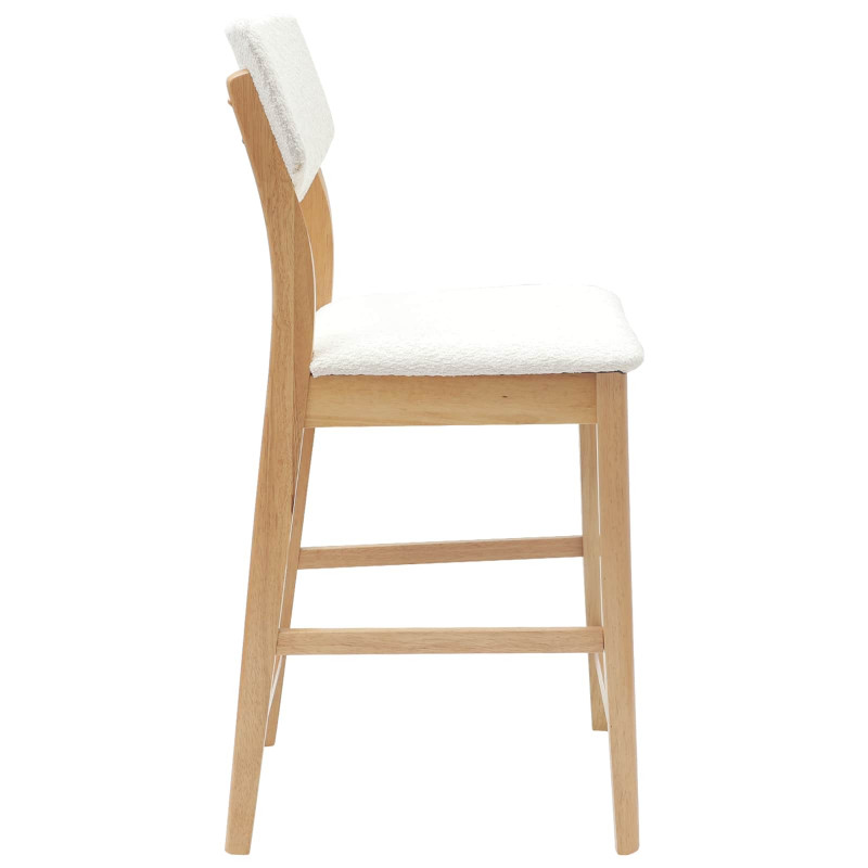 Krzesła jadalne 2 pcs Naturalny 48 x 49 x 95 cm Drewno Gumowe