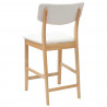 Krzesła jadalne 2 pcs Naturalny 48 x 49 x 95 cm Drewno Gumowe