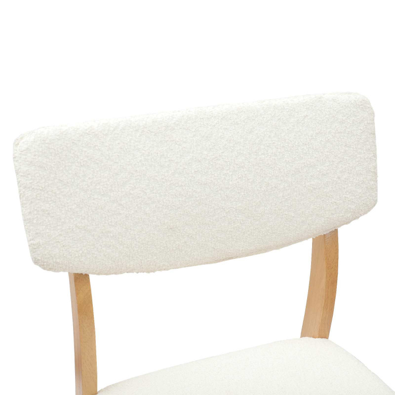 Krzesła jadalne 2 pcs Naturalny 48 x 49 x 95 cm Drewno Gumowe