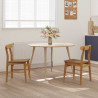Krzesło jadalniane 2 pcs Naturalny 43 x 44,5 x 77 cm