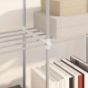 Półka rurkowa Biały 129 x 27 x 132 cm Aluminium