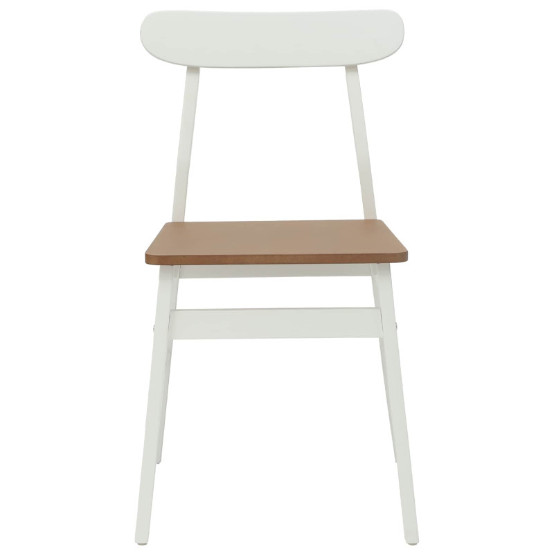 Krzesło jadalniane 2 pcs Biały i naturalny 43 x 44,5 x 77 cm
