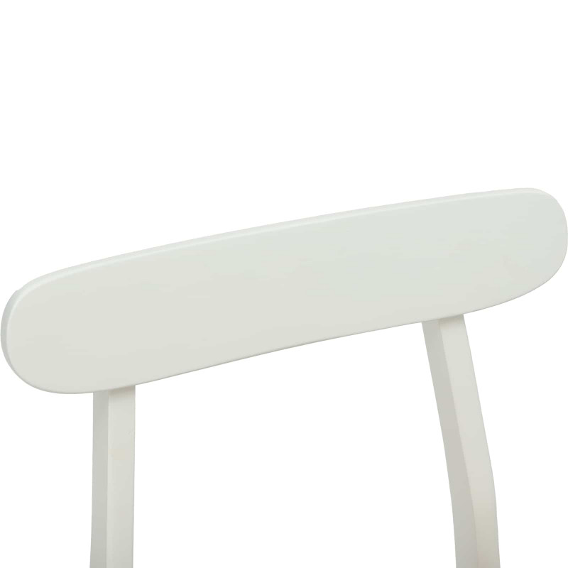 Krzesło jadalniane 2 pcs Biały i naturalny 43 x 44,5 x 77 cm
