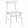 Krzesło jadalniane 2 pcs Biały 43 x 44,5 x 77 cm Drewno Gumowe