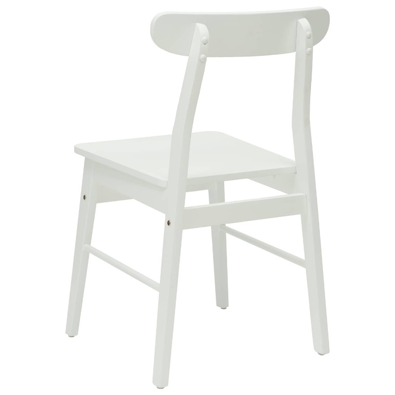 Krzesło jadalniane 2 pcs Biały 43 x 44,5 x 77 cm Drewno Gumowe