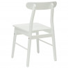 Krzesło jadalniane 2 pcs Biały 43 x 44,5 x 77 cm Drewno Gumowe