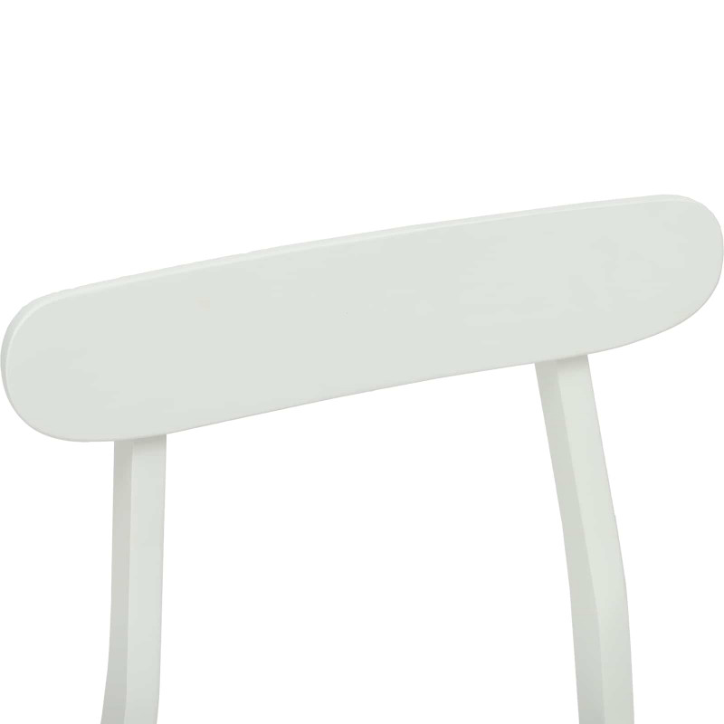 Krzesło jadalniane 2 pcs Biały 43 x 44,5 x 77 cm Drewno Gumowe