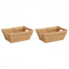 Kosze do przechowywania 2 pcs Naturalny 38 x 28 x 15 cm