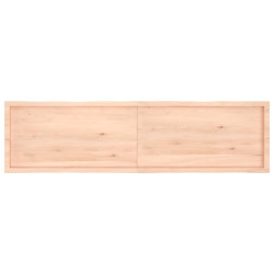 Blat stołu, 200x50x(2-6)cm, surowy lity dąb naturalną krawędzią