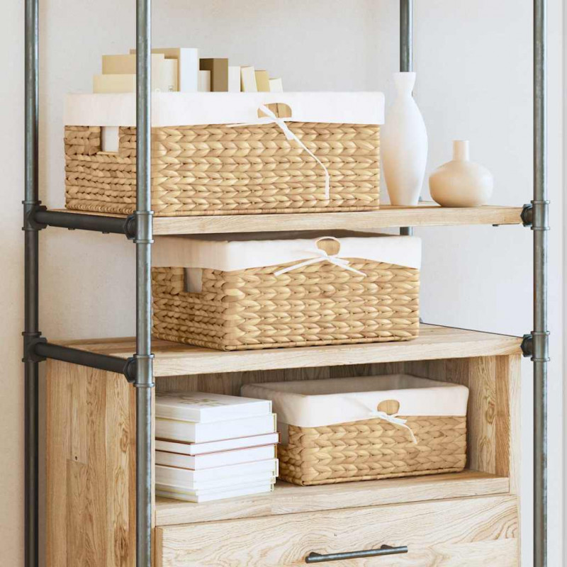 Kosze do przechowywania 3 pcs Naturalny Hiacynt wodny