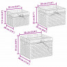 Kosze do przechowywania 3 pcs Naturalny Hiacynt wodny