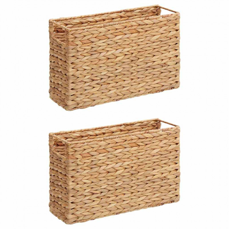 Kosze na magazyny 2 pcs Naturalny 39 x 14 x 25 cm Hiacynt wodny