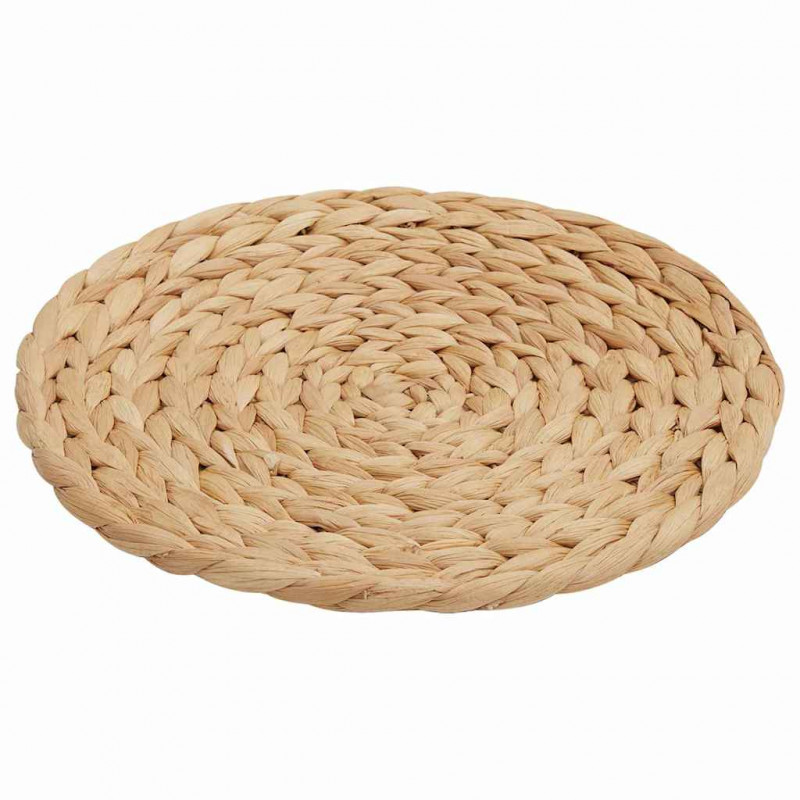 Okrągłe Woven Placematy 10 pcs Naturalny Ø 30 cm Hiacynt wodny