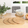 Okrągłe Woven Placematy 10 pcs Naturalny Ø 30 cm Hiacynt wodny