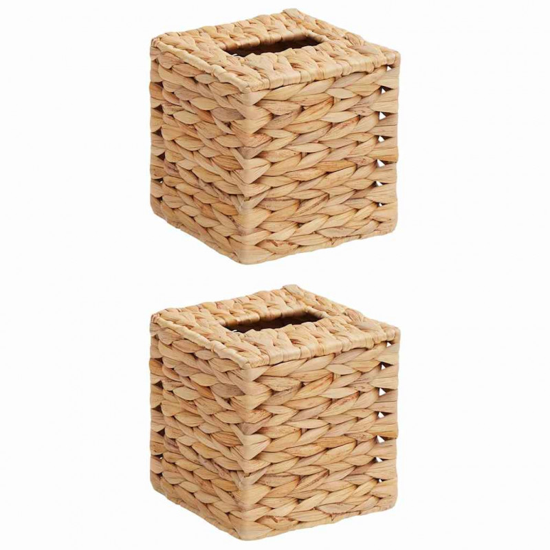 Pokrywki na Pudełka na Chusteczki 2 pcs Hiacynt wodny Naturalny