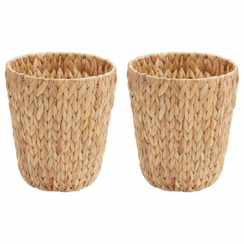 Kosze na papierowe odpady 2 pcs Naturalny 26 x 26 x 29 cm
