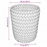 Kosze na papierowe odpady 2 pcs Naturalny 26 x 26 x 29 cm