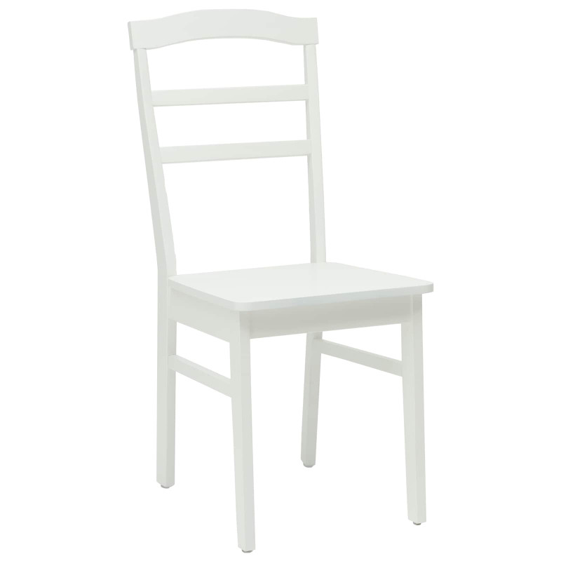 Krzesło jadalniane 2 pcs Biały Drewno Gumowe