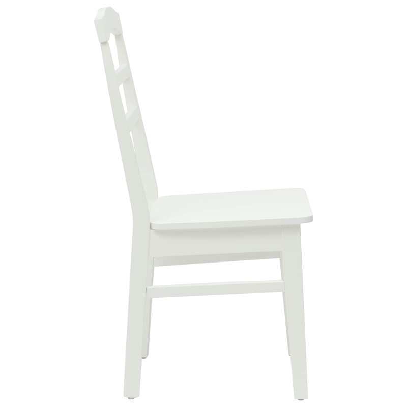 Krzesło jadalniane 2 pcs Biały Drewno Gumowe