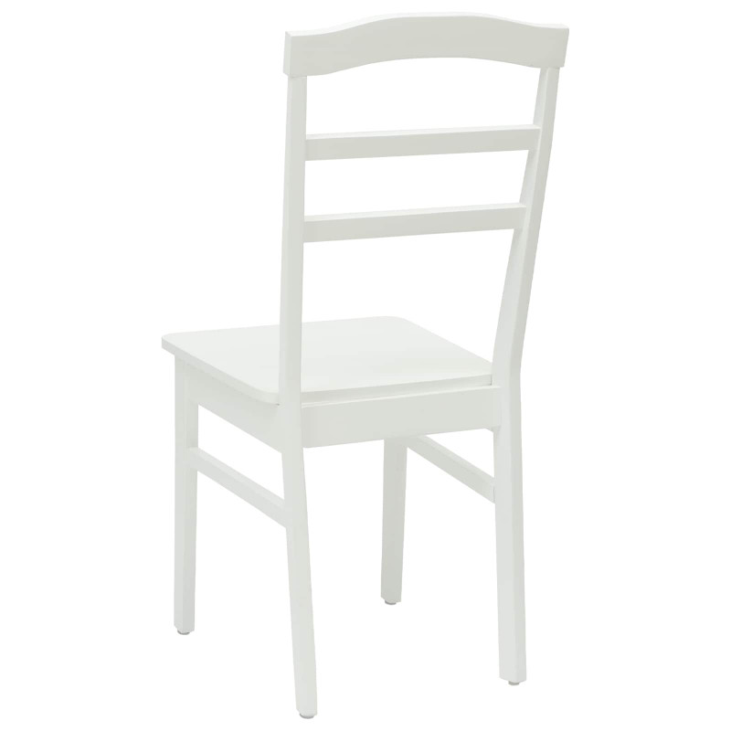 Krzesło jadalniane 2 pcs Biały Drewno Gumowe