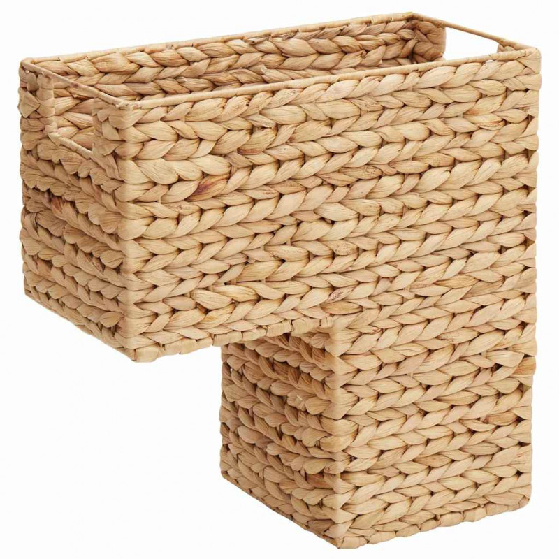 Kosz na schody Naturalny 38 x 20 x 40 cm Hiacynt wodny