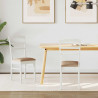 Krzesło jadalniane 2 pcs Biały i brązowy Drewno Gumowe