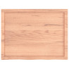 Półka, brązowa, 80x60x(2-4) cm, lakierowane lite drewno dębowe