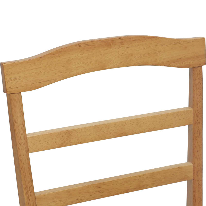Krzesło jadalniane 2 pcs Naturalny i jasny Drewno Gumowe