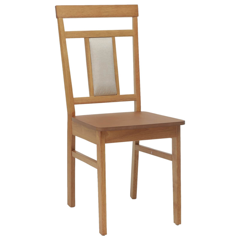 Krzesło jadalniane 2 pcs Naturalny Drewno Gumowe