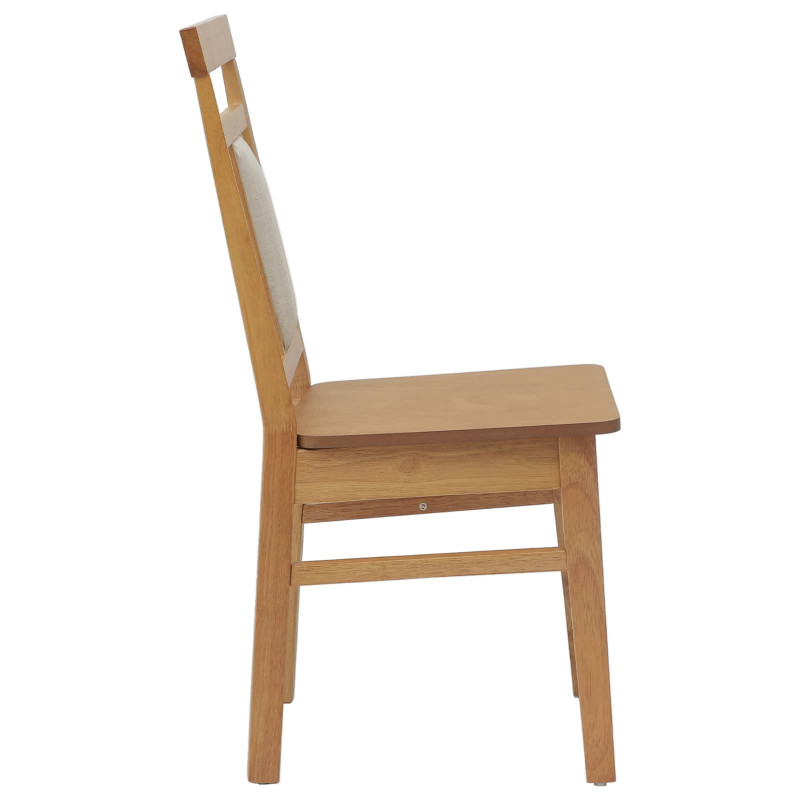 Krzesło jadalniane 2 pcs Naturalny Drewno Gumowe