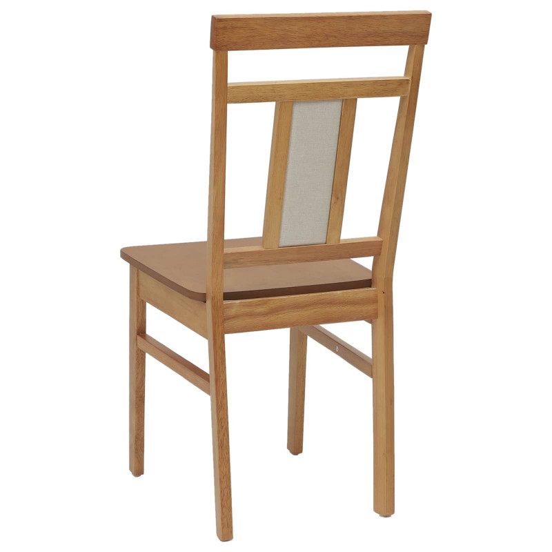 Krzesło jadalniane 2 pcs Naturalny Drewno Gumowe
