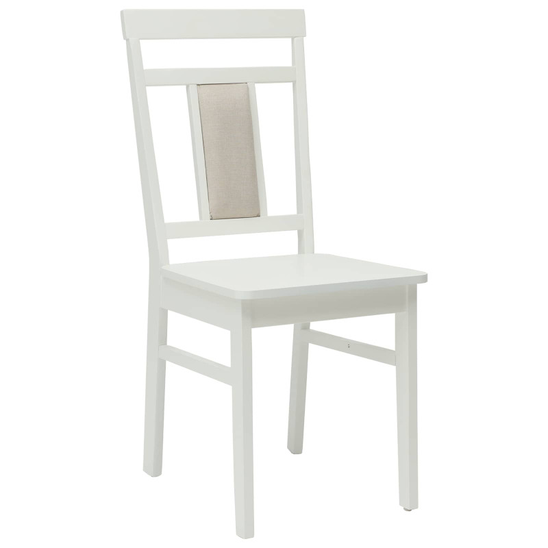 Krzesło jadalniane 2 pcs Biały Drewno Gumowe