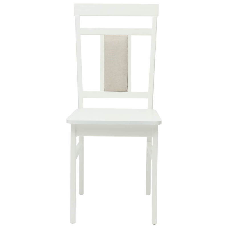 Krzesło jadalniane 2 pcs Biały Drewno Gumowe
