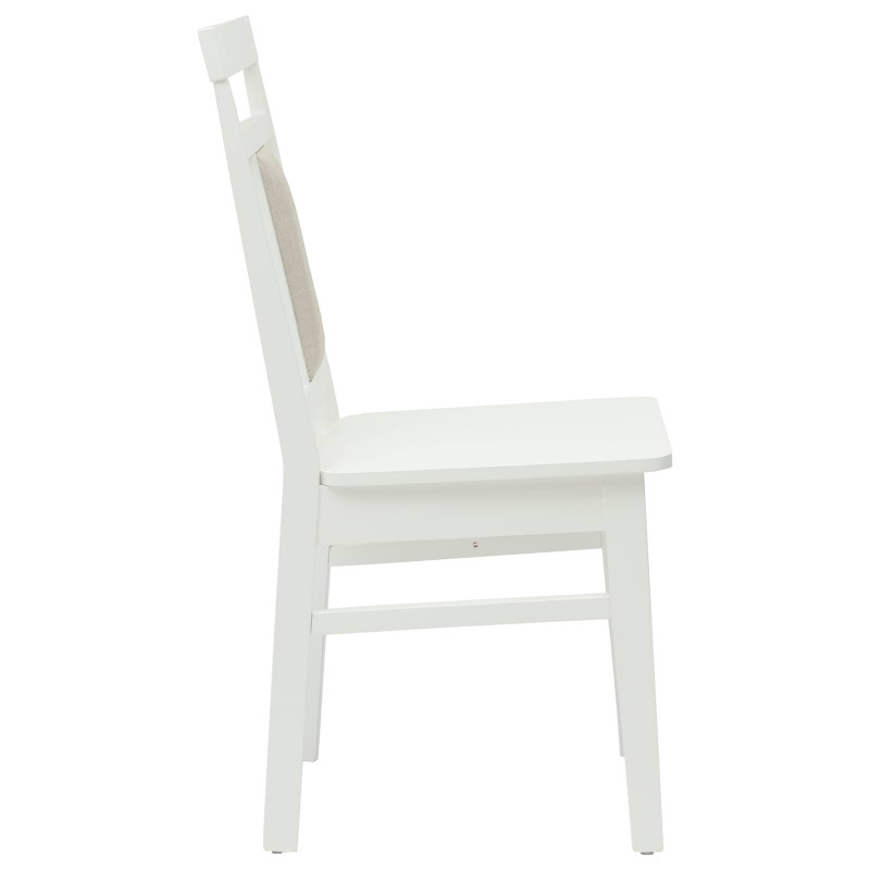 Krzesło jadalniane 2 pcs Biały Drewno Gumowe