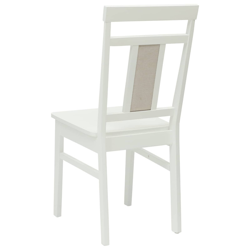 Krzesło jadalniane 2 pcs Biały Drewno Gumowe