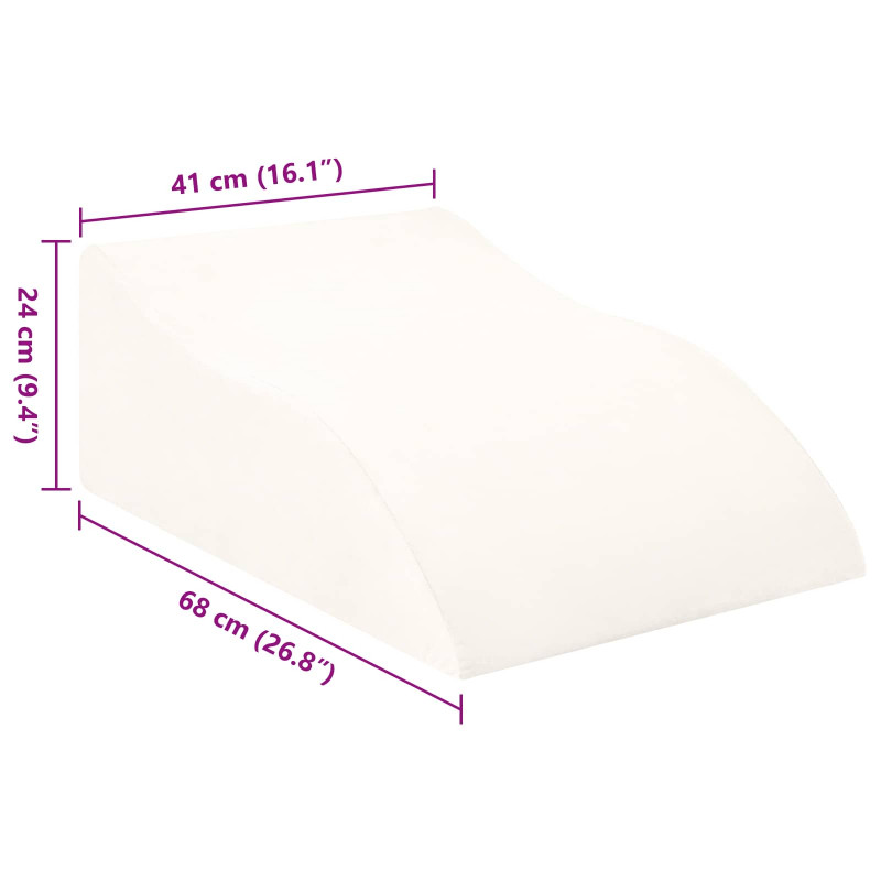 Poduszka na nogi Biały 68 x 41 x 24 cm Pianka PU