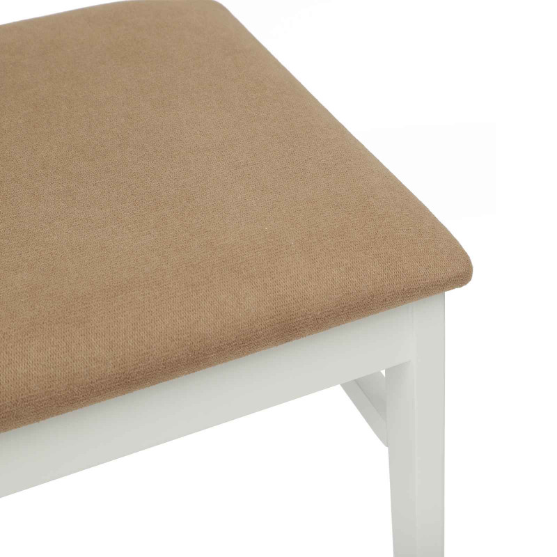 Krzesło jadalniane 2 pcs Biały i brązowy Drewno Gumowe