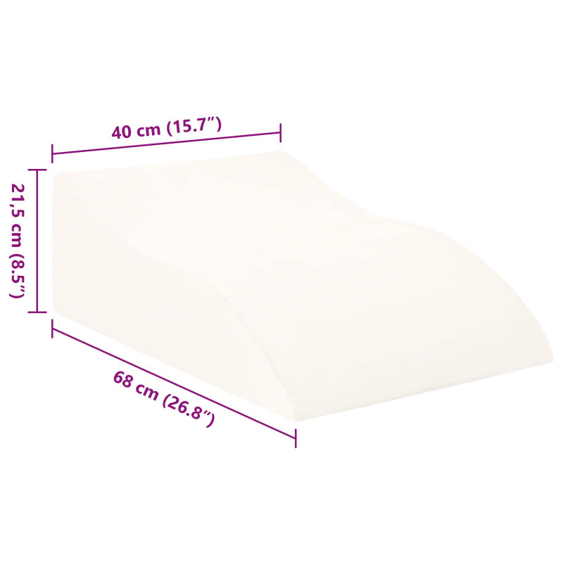 Poduszka na nogi Biały 68 x 40 x 21,5 cm Pianka PU
