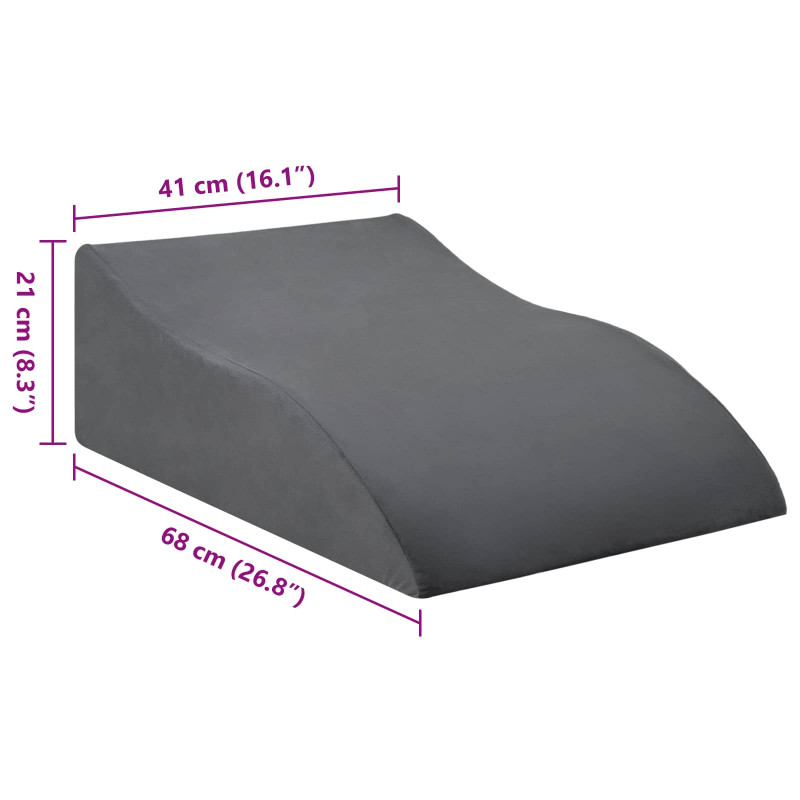 Poduszka na nogi Szary 68 x 41 x 21 cm Pianka PU