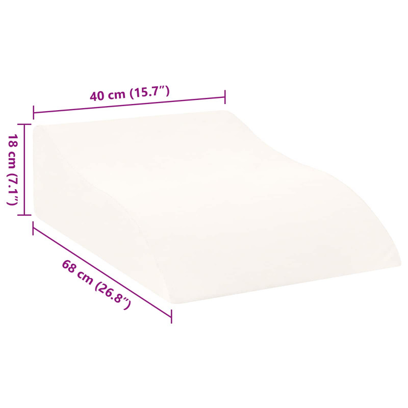 Poduszka na nogi Biały 68 x 40 x 18 cm Pianka PU