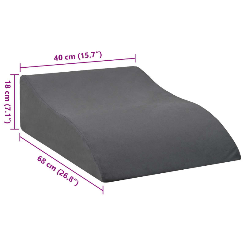 Poduszka na nogi Szary 68 x 40 x 18 cm Pianka PU