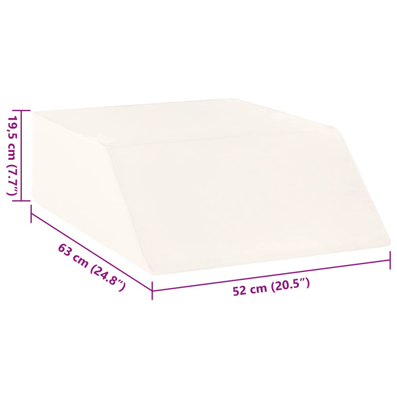 Poduszka na nogi Gładki Biały 63 x 52 x 19,5 cm Pianka PU