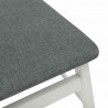 Krzesło jadalniane 2 pcs Biały i szary Drewno Gumowe