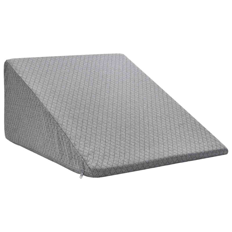 Poduszka na nogi Gładki Szary 60 x 50 x 30 cm Pianka z pamięcią